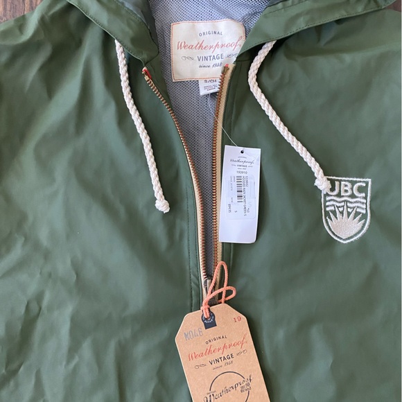 Green UBC Logo Raincoat Sz S - Picture 4 of 6